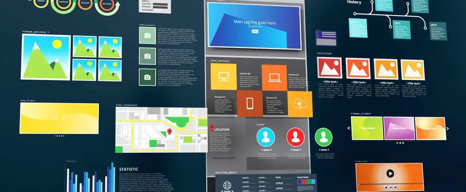 Conceptual image of Website design and development project
